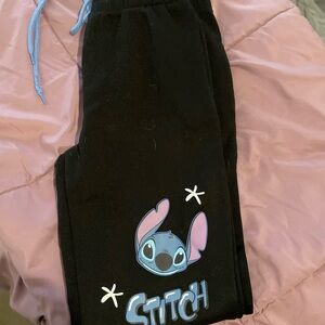 Disney Stitch Black Sweatpants